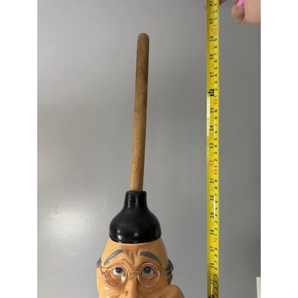 RARE Vintage Mr. Stinky Pants Down Old Man Butler Toilet Paper Holder unique